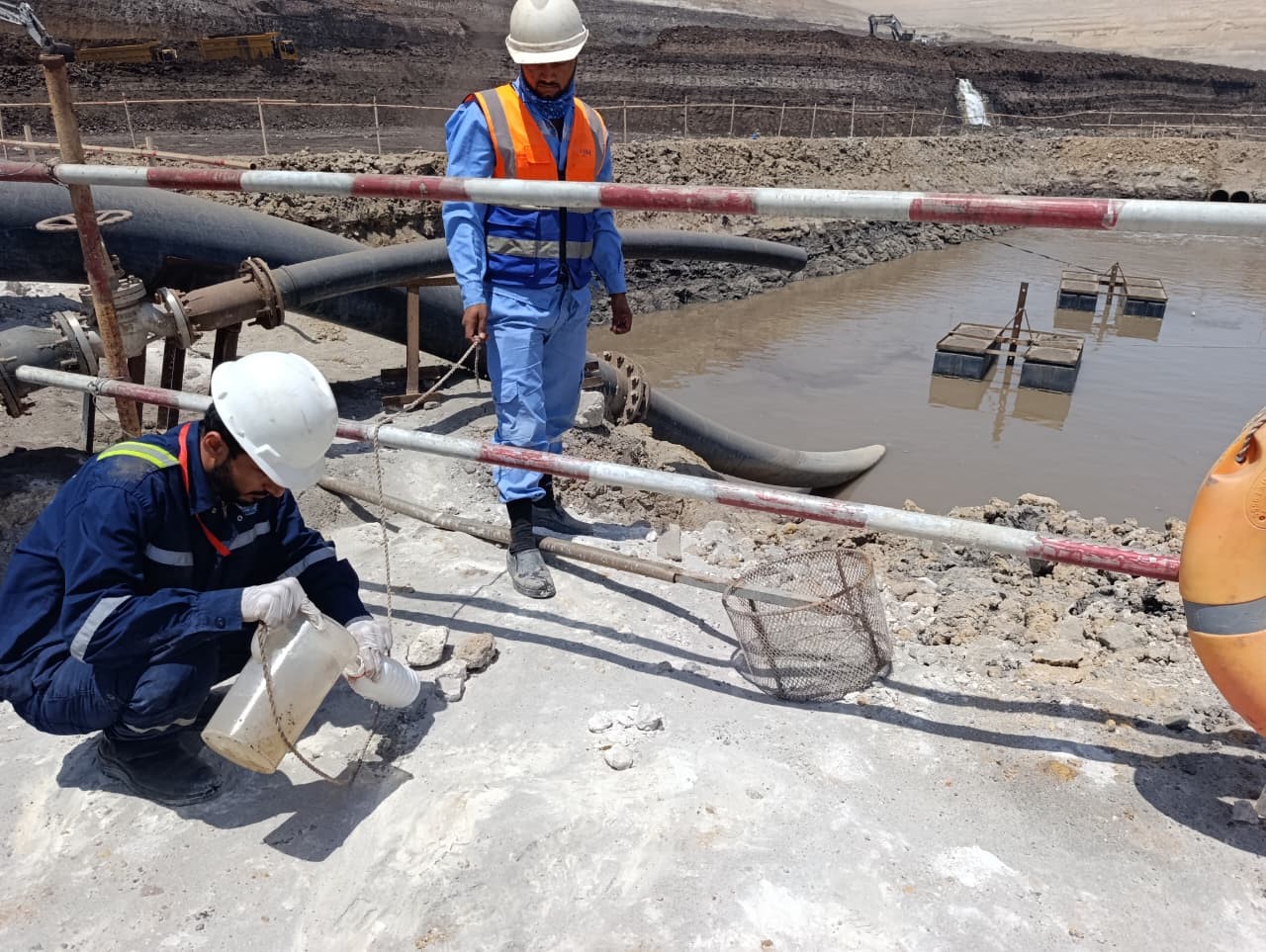 Effluent sampling at wastewater discharge point